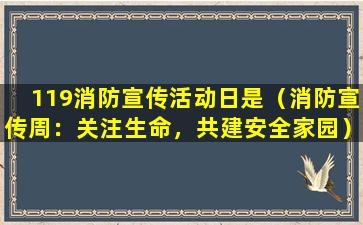 119消防宣传活动日是（消防宣传周：关注生命，共建安全家园）