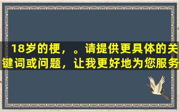 18岁的梗，。请提供更具体的关键词或问题，让我更好地为您服务。