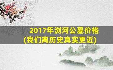 2017年浏河公墓价格(我们离历史真实更近)