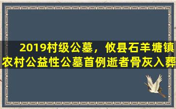 2019村级公墓，攸县石羊塘镇农村公益性公墓首例逝者骨灰入葬