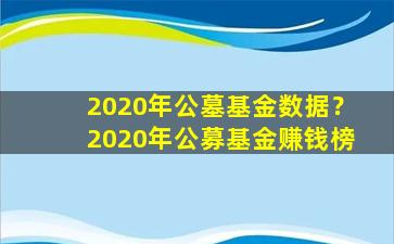 2020年公墓基金数据？2020年公募基金赚钱榜