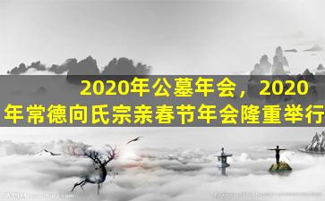 2020年公墓年会，2020年常德向氏宗亲春节年会隆重举行