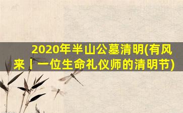2020年半山公墓清明(有风来丨一位生命礼仪师的清明节)