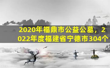 2020年福鼎市公益公墓，2022年度福建省宁德市304个
