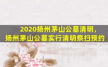 2020扬州茅山公墓清明，扬州茅山公墓实行清明祭扫预约