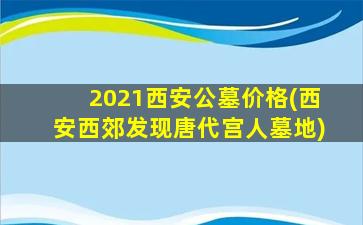 2021西安公墓价格(西安西郊发现唐代宫人墓地)
