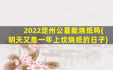 2022定州公墓能烧纸吗(明天又是一年上坟烧纸的日子)