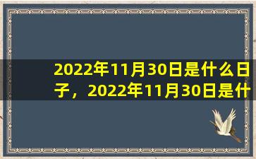 2022年11月30日是什么日子，2022年11月30日是什么日子：揭秘宇宙中隐藏的一个秘密