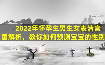 2022年怀孕生男生女表清宫图解析，教你如何预测宝宝的性别