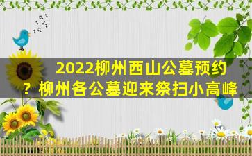 2022柳州西山公墓预约？柳州各公墓迎来祭扫小高峰