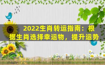 2022生肖转运指南：根据生肖选择幸运物，提升运势