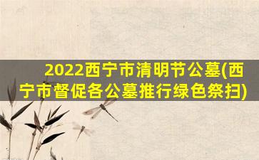 2022西宁市清明节公墓(西宁市督促各公墓推行绿色祭扫)