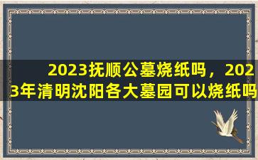 2023抚顺公墓烧纸吗，2023年清明沈阳各大墓园可以烧纸吗