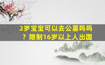 2岁宝宝可以去公墓吗吗？限制16岁以上人出国