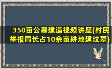 350亩公墓建造视频讲座(村民举报局长占10余亩耕地建坟墓)