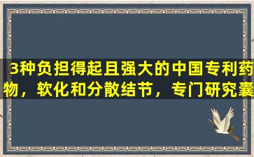3种负担得起且强大的中国专利药物，软化和分散结节，专门研究囊肿和结节