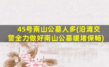 45号南山公墓人多(沿滩交警全力做好南山公墓缓堵保畅)