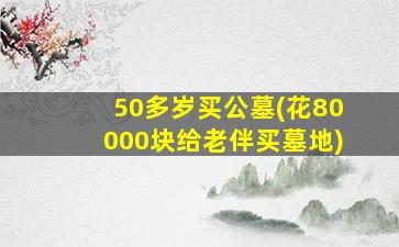 50多岁买公墓(花80000块给老伴买墓地)