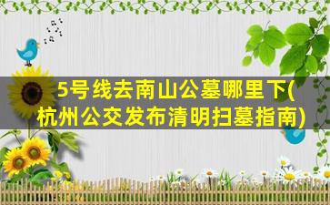 5号线去南山公墓哪里下(杭州公交发布清明扫墓指南)