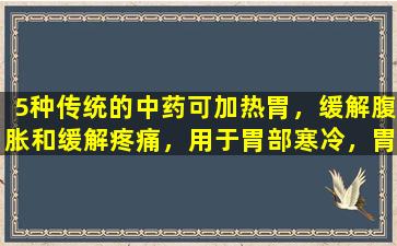 5种传统的中药可加热胃，缓解腹胀和缓解疼痛，用于胃部寒冷，胃痛，胃腹胀和慢性胃炎