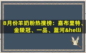 8月份羊奶粉热搜榜：嘉布里特、金陵冠、一品、蓝河……上榜！