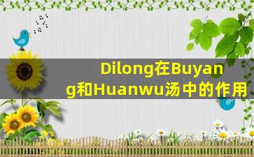 Dilong在Buyang和Huanwu汤中的作用