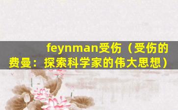 feynman受伤（受伤的费曼：探索科学家的伟大思想）