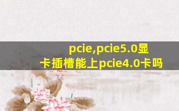 pcie,pcie5.0显卡插槽能上pcie4.0卡吗