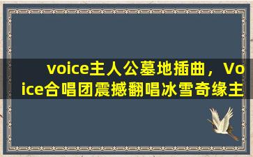 voice主人公墓地插曲，Voice合唱团震撼翻唱冰雪奇缘主题曲