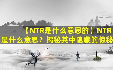 【NTR是什么意思的】NTR是什么意思？揭秘其中隐藏的惊秘