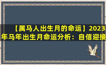 【属马人出生月的命运】2023年马年出生月命运分析：自信迎接挑战，拓展事业