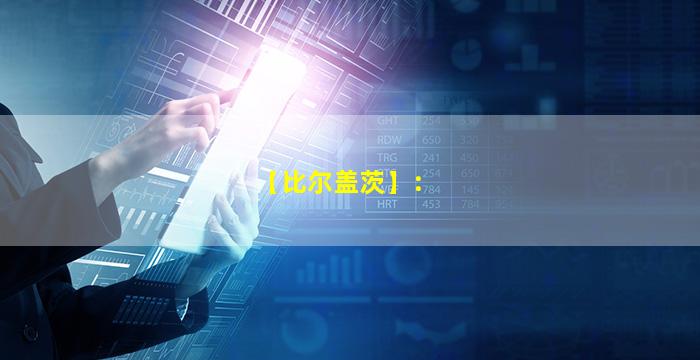 【比尔盖茨】：