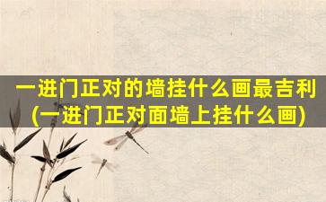 一进门正对的墙挂什么画最吉利(一进门正对面墙上挂什么画)
