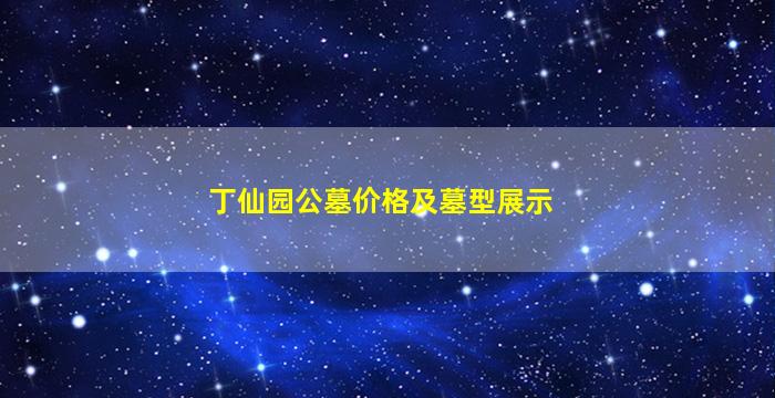丁仙园公墓价格及墓型展示