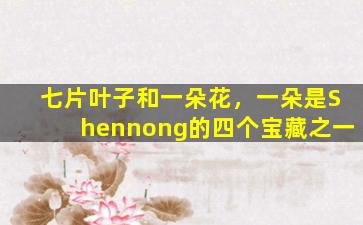 七片叶子和一朵花，一朵是Shennong的四个宝藏之一