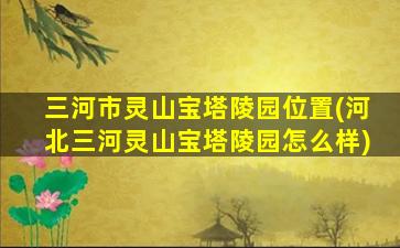 三河市灵山宝塔陵园位置(河北三河灵山宝塔陵园怎么样)