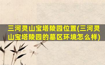 三河灵山宝塔陵园位置(三河灵山宝塔陵园的墓区环境怎么样)