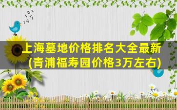 上海墓地价格排名大全最新(青浦福寿园价格3万左右)