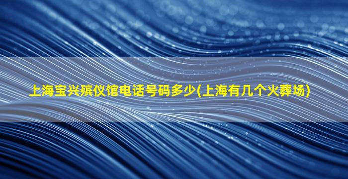 上海宝兴殡仪馆电话号码多少(上海有几个火葬场)
