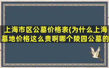 上海市区公墓价格表(为什么上海墓地价格这么贵啊哪个陵园公墓的价格相对低些)