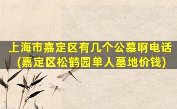 上海市嘉定区有几个公墓啊电话(嘉定区松鹤园单人墓地价钱)