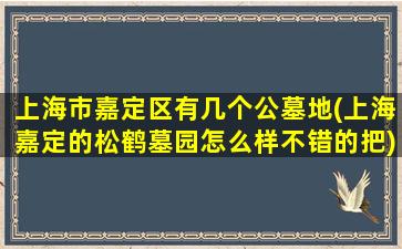 上海市嘉定区有几个公墓地(上海嘉定的松鹤墓园怎么样不错的把)