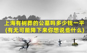 上海有树葬的公墓吗多少钱一平(有无可能降下来你想说些什么)