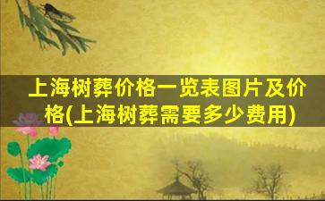 上海树葬价格一览表图片及价格(上海树葬需要多少费用)