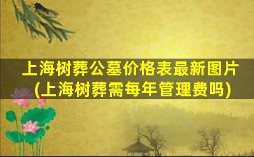 上海树葬公墓价格表最新图片(上海树葬需每年管理费吗)