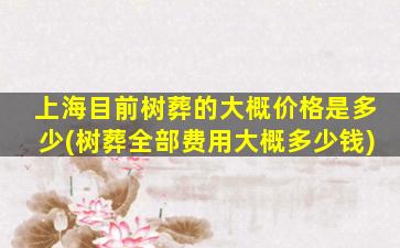 上海目前树葬的大概价格是多少(树葬全部费用大概多少钱)