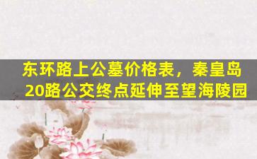 东环路上公墓价格表，秦皇岛20路公交终点延伸至望海陵园