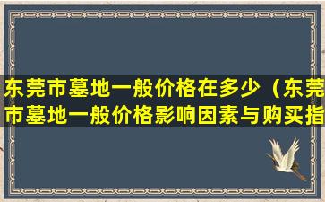 东莞市墓地一般价格在多少（东莞市墓地一般价格影响因素与购买指南）
