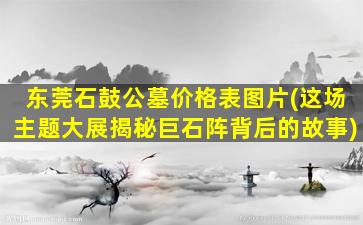 东莞石鼓公墓价格表图片(这场主题大展揭秘巨石阵背后的故事)