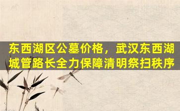 东西湖区公墓价格，武汉东西湖城管路长全力保障清明祭扫秩序